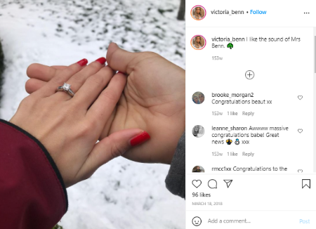 Conor Benn's wife Victoria Benn with the wedding ring on her finger.